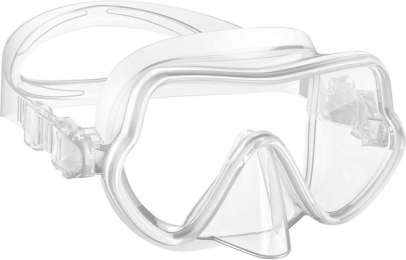 W WSTOO WSTOO Frameless Swim Goggles with Nose Cover for Adults, Panoramic Anti-Glare & Anti-Fog Tempered Glass Lenses, and Perfect Seal Food-Grade Silicone Skirt, Suitable for Snorkelling and Diving - Image 1